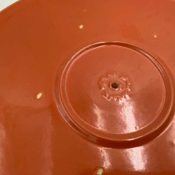 Vintage Original MCM Orange USA Pacific Pottery 16" Large Round Serving Platter - Picture 7 of 7
